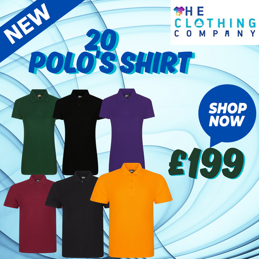 20 Polo’s or T-Shirts £199