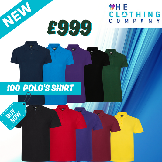 100 Polos or T-Shirts £999