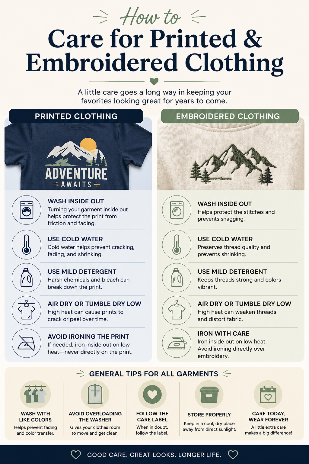 How to Care for Printed & Embroidered Clothing